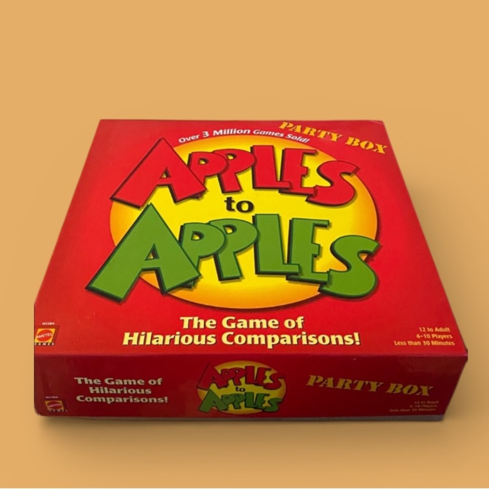 Mattel “Apples to Apples” Game Party Box Hilarious Comparisons! Like New!